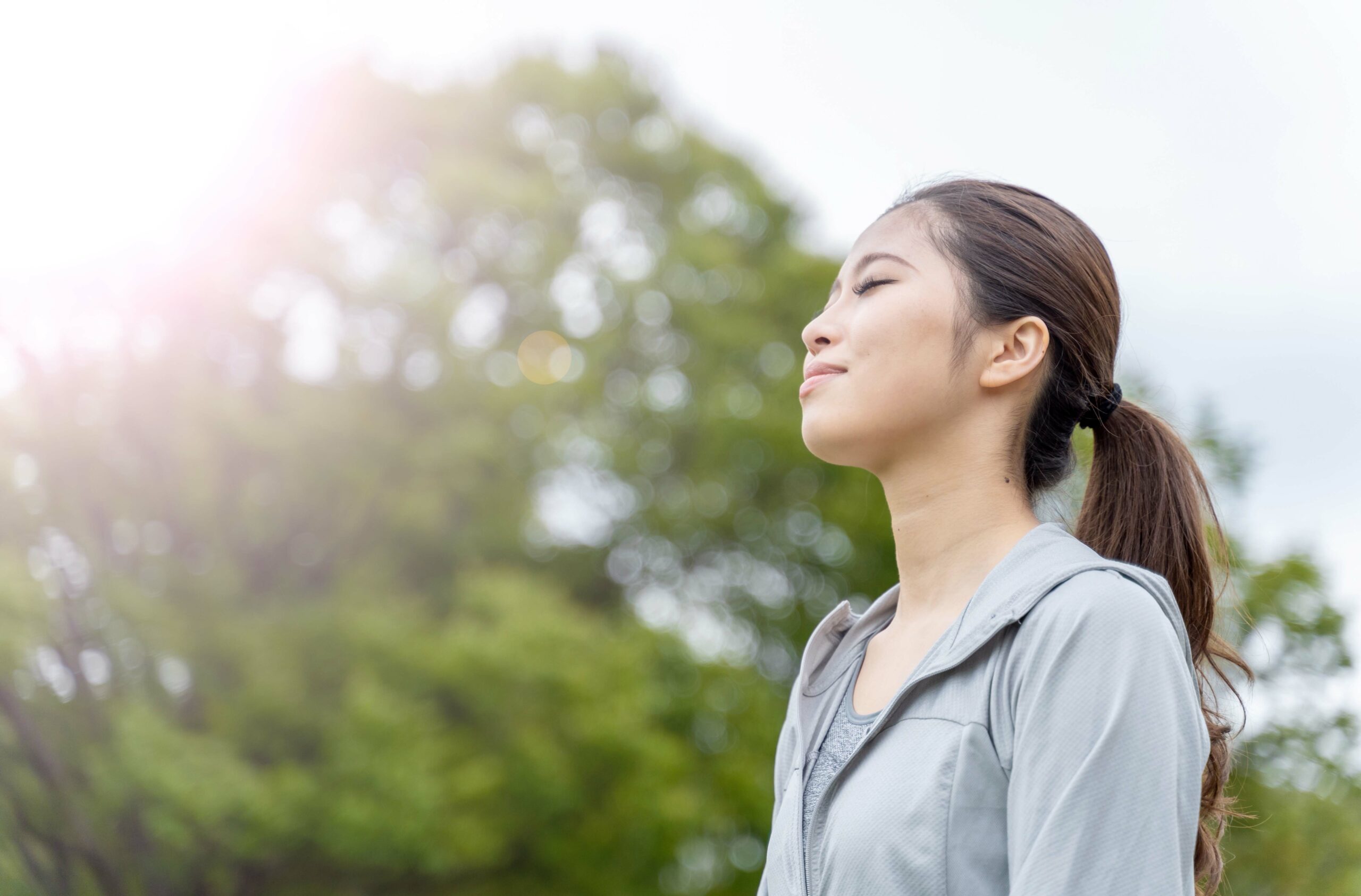 Woman at Peace in Nature